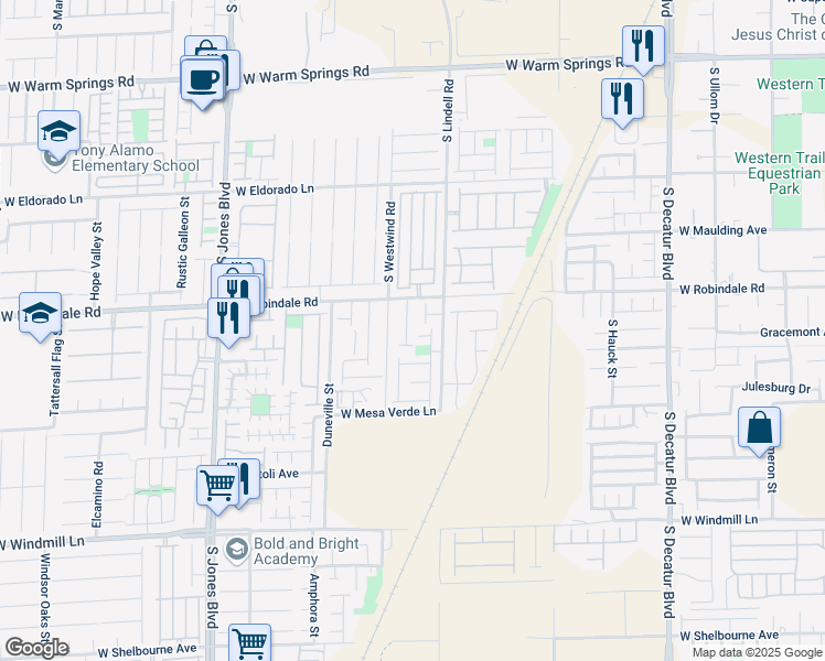 map of restaurants, bars, coffee shops, grocery stores, and more near 7750 Bellenden Street in Las Vegas