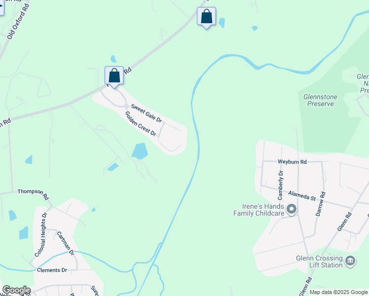 map of restaurants, bars, coffee shops, grocery stores, and more near 705 Glade Aster Drive in Durham