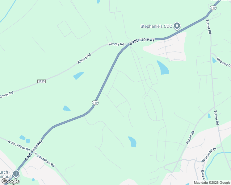 map of restaurants, bars, coffee shops, grocery stores, and more near 2711 Nereus Drive in Mebane