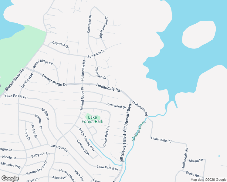 map of restaurants, bars, coffee shops, grocery stores, and more near 584 Cedar Bend Lane in La Vergne