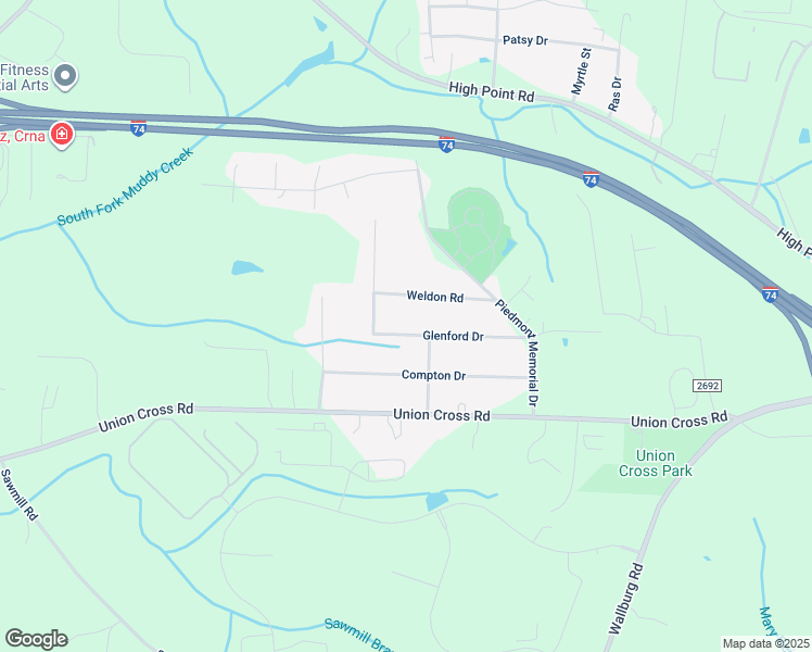 map of restaurants, bars, coffee shops, grocery stores, and more near 4235 Glenford Drive in Winston-Salem