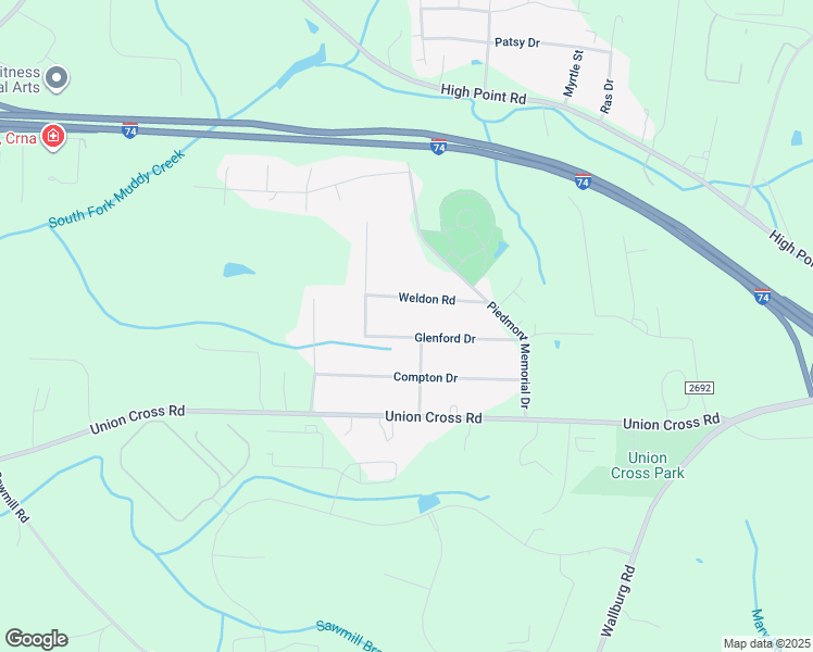 map of restaurants, bars, coffee shops, grocery stores, and more near 4235 Glenford Drive in Winston-Salem