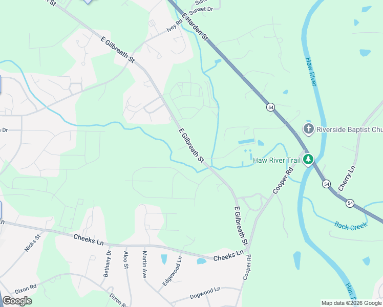map of restaurants, bars, coffee shops, grocery stores, and more near 1161 East Gilbreath Street in Graham