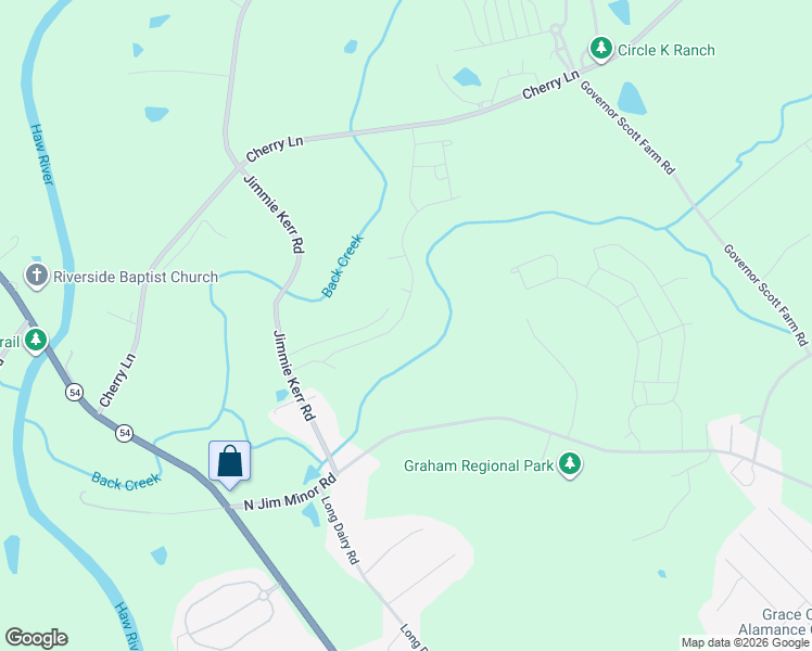 map of restaurants, bars, coffee shops, grocery stores, and more near 2038G Jimmie Kerr Road in Haw River