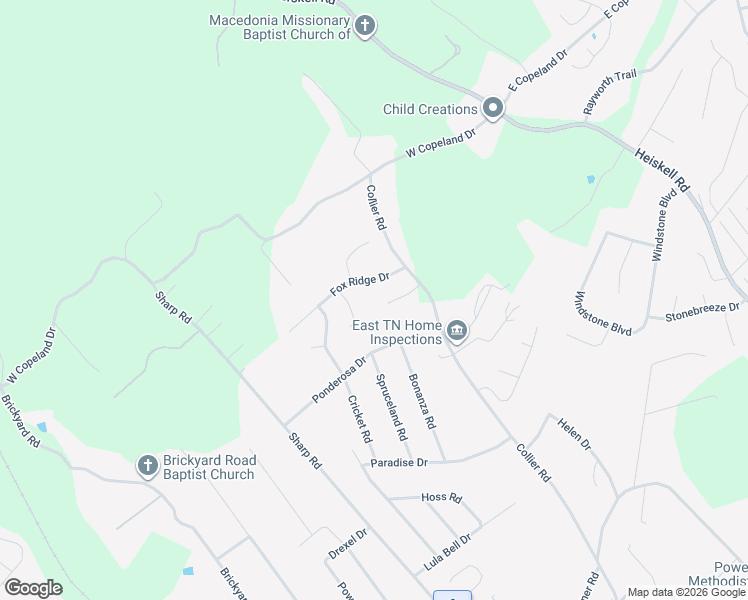 map of restaurants, bars, coffee shops, grocery stores, and more near 1304 Fox Ridge Drive in Powell