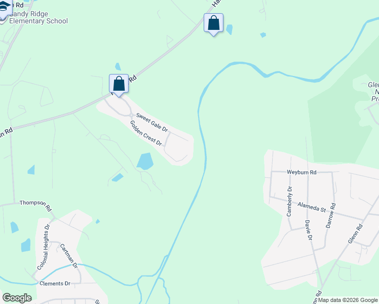 map of restaurants, bars, coffee shops, grocery stores, and more near 704 Glade Aster Drive in Durham