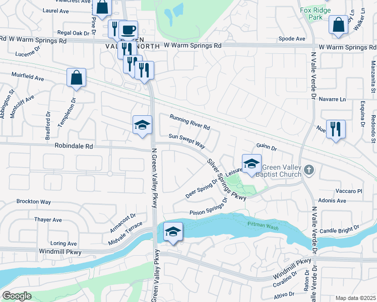 map of restaurants, bars, coffee shops, grocery stores, and more near 2114 Inverness Drive in Henderson