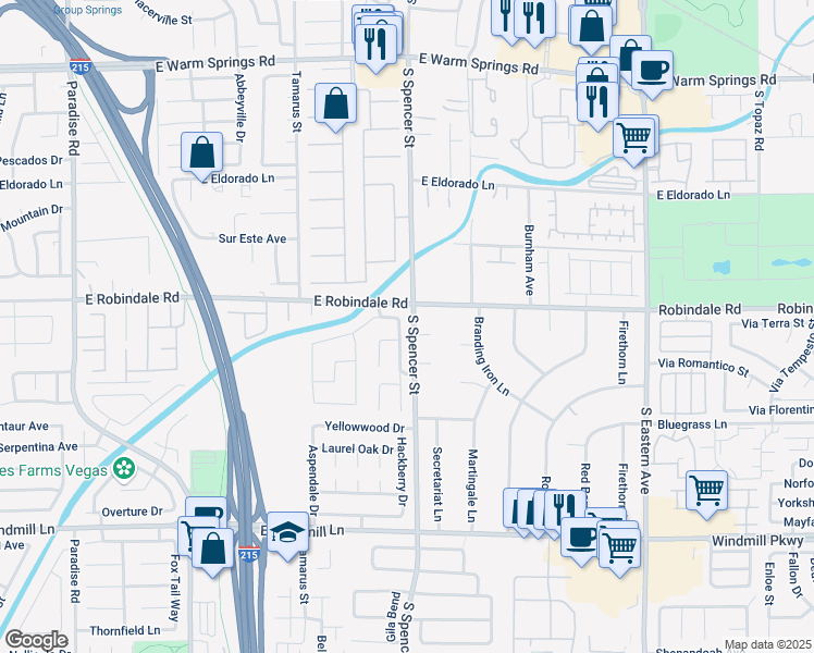 map of restaurants, bars, coffee shops, grocery stores, and more near 7724 Clearwood Avenue in Las Vegas