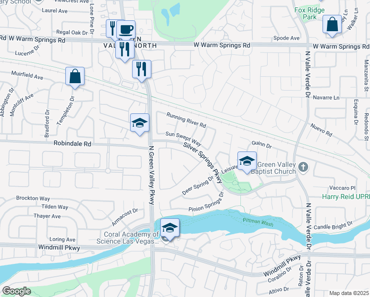 map of restaurants, bars, coffee shops, grocery stores, and more near 2114 Inverness Drive in Henderson