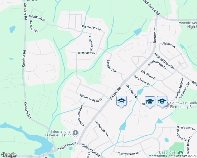 map of restaurants, bars, coffee shops, grocery stores, and more near 3223 Alyssa Way in High Point