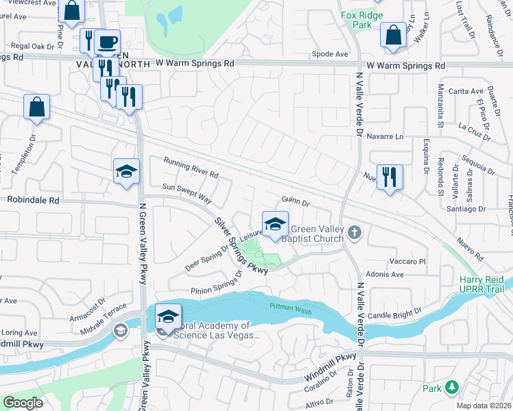 map of restaurants, bars, coffee shops, grocery stores, and more near 274 Grand Teton Drive in Henderson