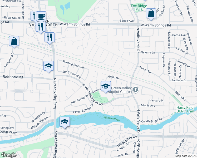 map of restaurants, bars, coffee shops, grocery stores, and more near 274 Grand Teton Drive in Henderson