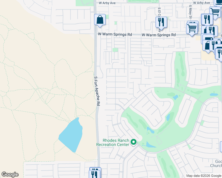 map of restaurants, bars, coffee shops, grocery stores, and more near 220 Rusty Plank Avenue in Las Vegas