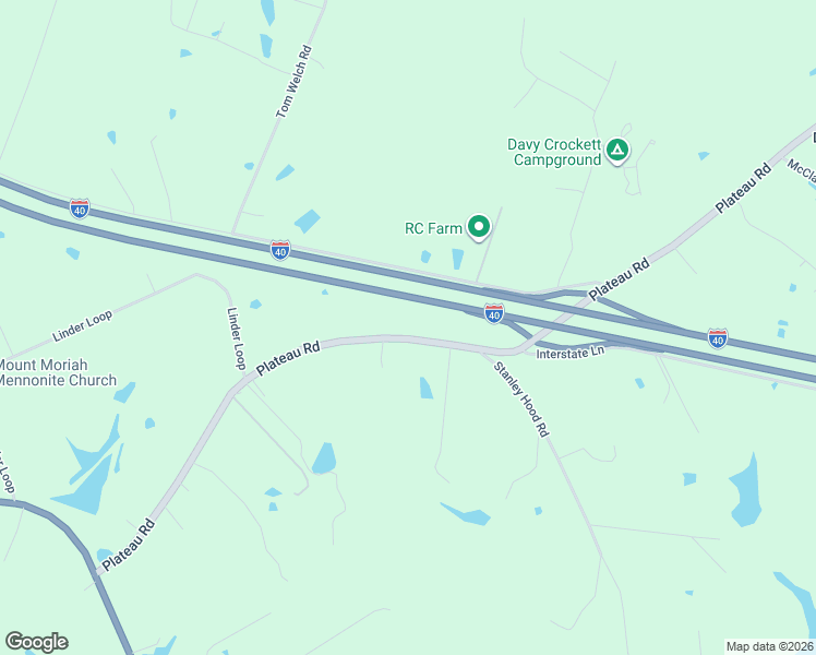 map of restaurants, bars, coffee shops, grocery stores, and more near 6998 Plateau Road in Crossville