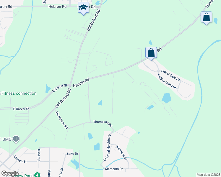 map of restaurants, bars, coffee shops, grocery stores, and more near 14 Fellowship Drive in Durham