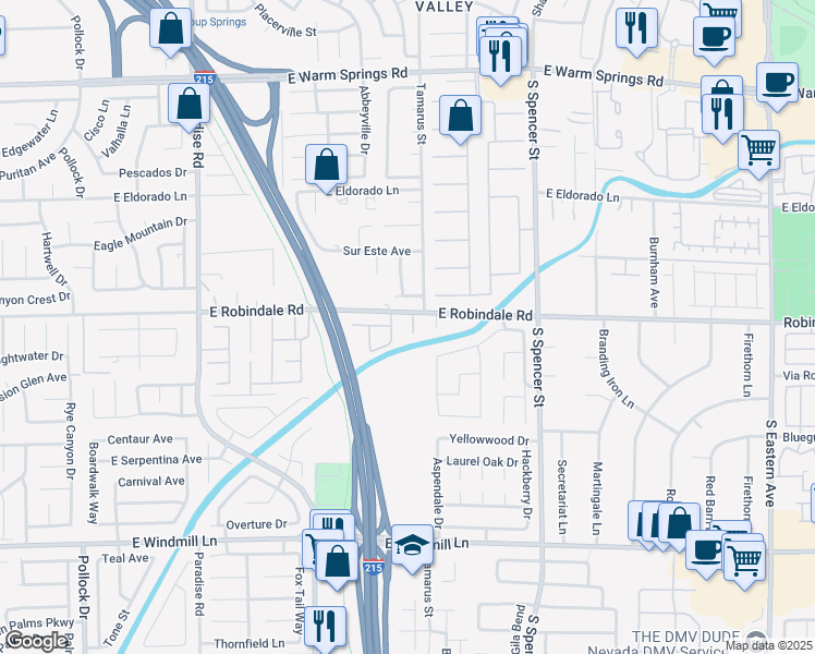 map of restaurants, bars, coffee shops, grocery stores, and more near 7735 Maggie Belle Court in Las Vegas