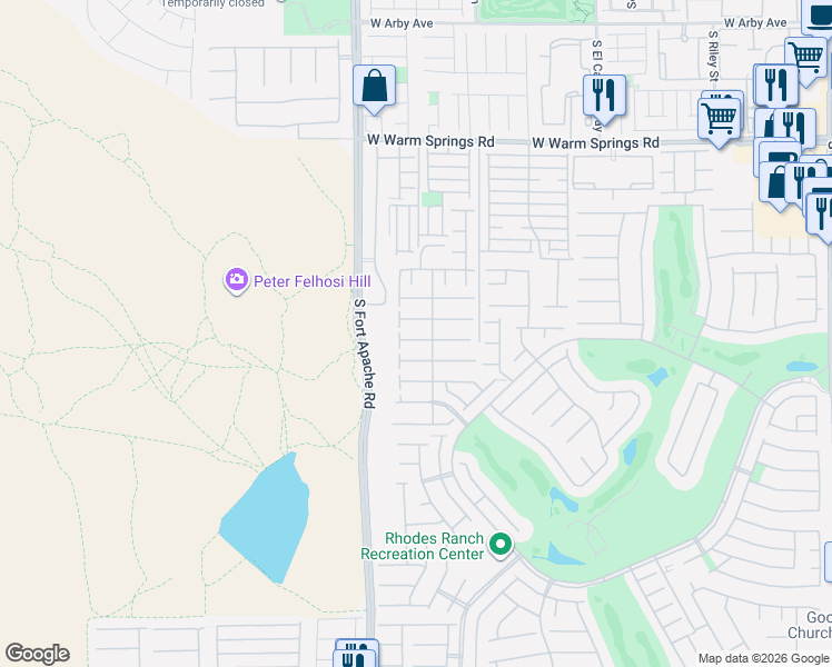 map of restaurants, bars, coffee shops, grocery stores, and more near 220 Rusty Plank Avenue in Las Vegas