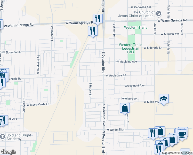 map of restaurants, bars, coffee shops, grocery stores, and more near 7706 Fire Lion Ct in Las Vegas