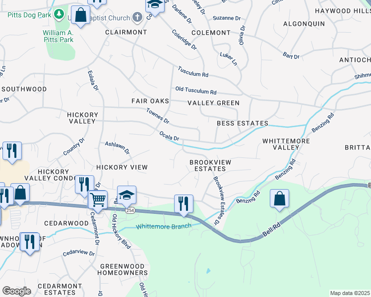 map of restaurants, bars, coffee shops, grocery stores, and more near 565 Brookview Estates Drive in Nashville