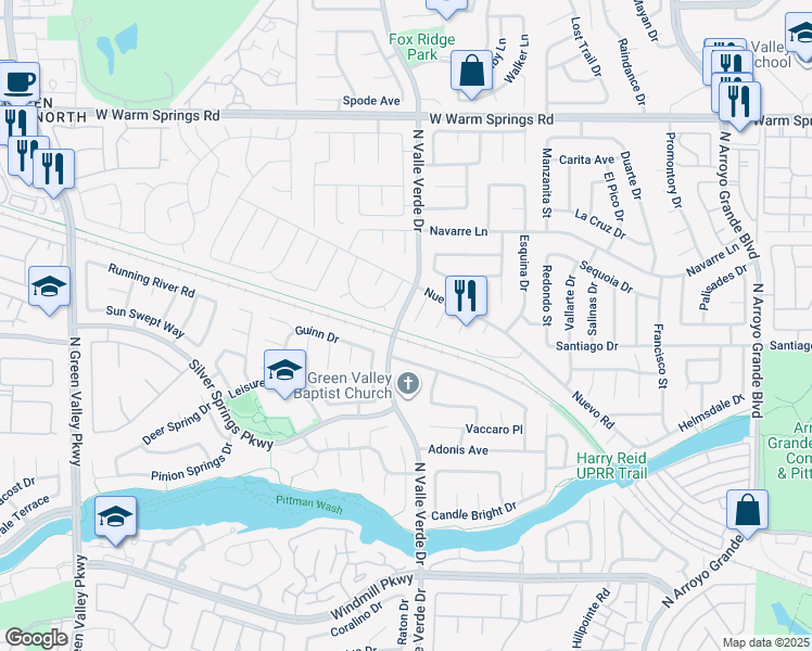 map of restaurants, bars, coffee shops, grocery stores, and more near 315 Oliveiro Court in Henderson