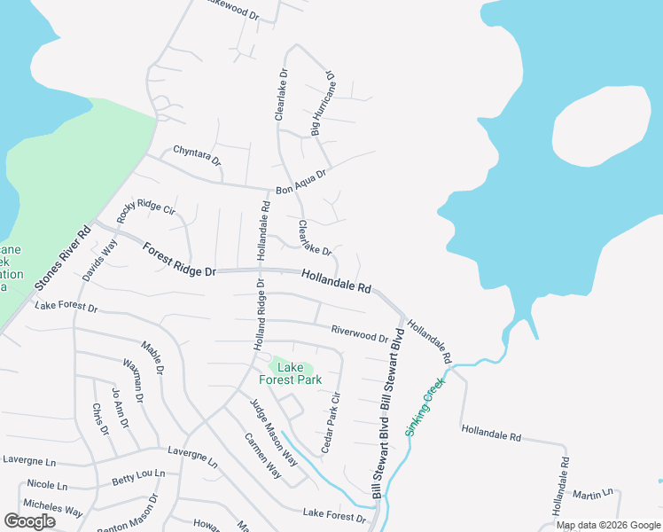map of restaurants, bars, coffee shops, grocery stores, and more near 203 Clearlake Drive in La Vergne
