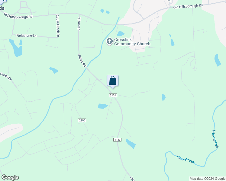 map of restaurants, bars, coffee shops, grocery stores, and more near 1956 Jones Drive in Mebane