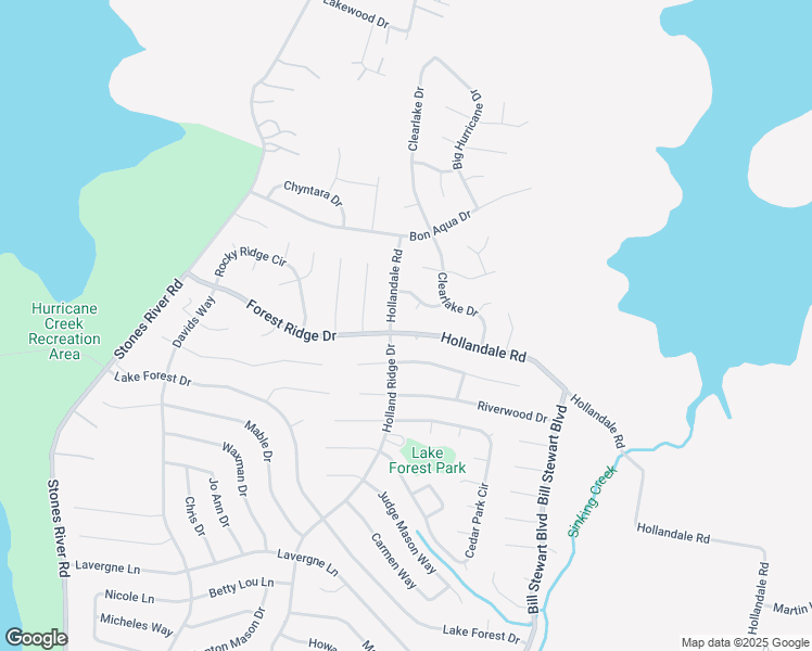 map of restaurants, bars, coffee shops, grocery stores, and more near 622 Hollandale Road in La Vergne