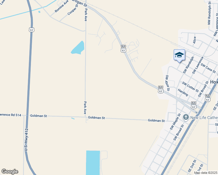 map of restaurants, bars, coffee shops, grocery stores, and more near 38 Park Avenue in Hoxie