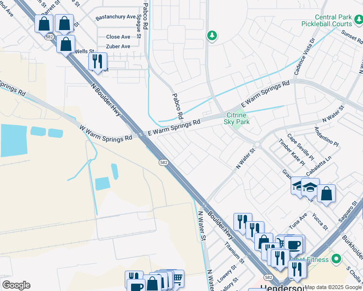map of restaurants, bars, coffee shops, grocery stores, and more near 326 Cymbal Place in Henderson
