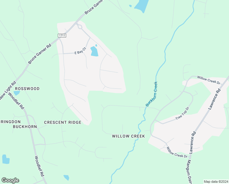 map of restaurants, bars, coffee shops, grocery stores, and more near 3007 Krogen Court in Creedmoor
