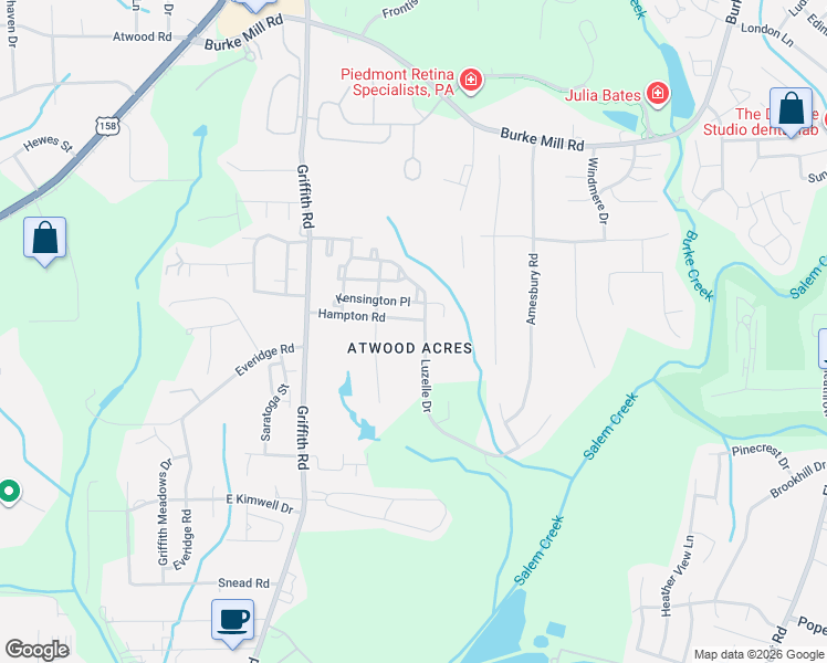 map of restaurants, bars, coffee shops, grocery stores, and more near in Winston-Salem