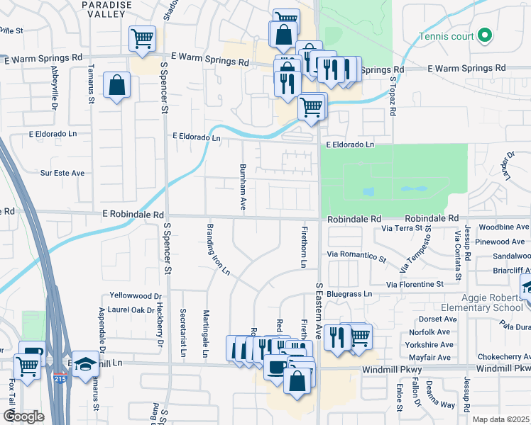map of restaurants, bars, coffee shops, grocery stores, and more near 2201 Radiant Beam Avenue in Las Vegas