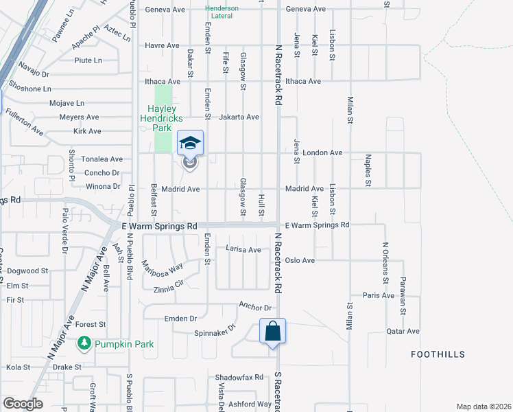 map of restaurants, bars, coffee shops, grocery stores, and more near 252 Hull Street in Henderson