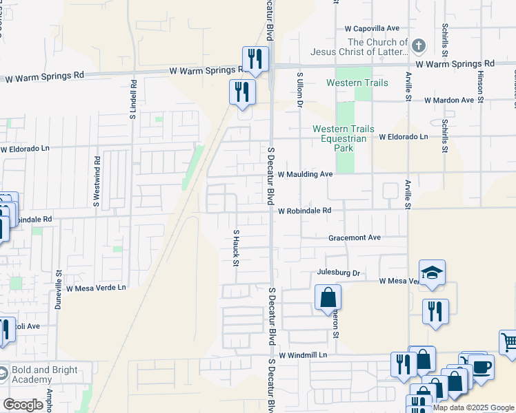 map of restaurants, bars, coffee shops, grocery stores, and more near 7706 Fire Lion Court in Las Vegas