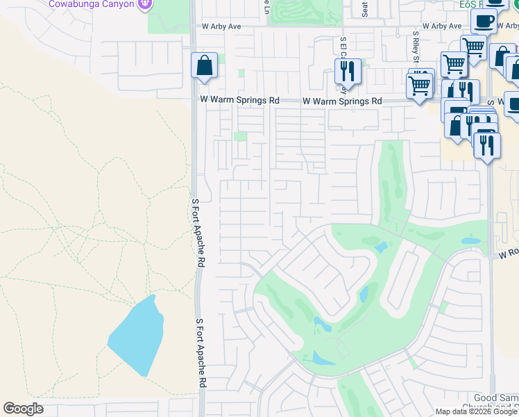 map of restaurants, bars, coffee shops, grocery stores, and more near 160 Rusty Plank Avenue in Las Vegas