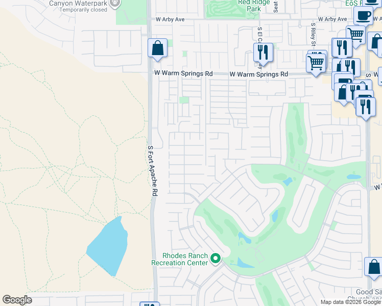 map of restaurants, bars, coffee shops, grocery stores, and more near 220 Rusty Plank Avenue in Las Vegas
