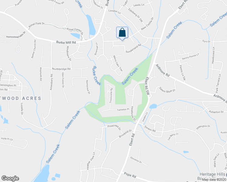 map of restaurants, bars, coffee shops, grocery stores, and more near 132 Troonsway Road in Winston-Salem