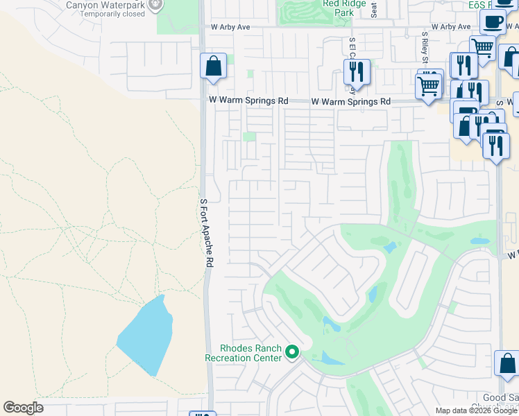 map of restaurants, bars, coffee shops, grocery stores, and more near 220 Rusty Plank Avenue in Las Vegas