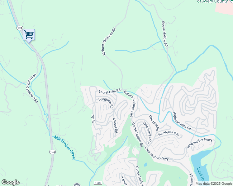 map of restaurants, bars, coffee shops, grocery stores, and more near Windmill Ln in Newland