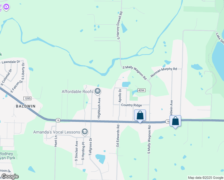 map of restaurants, bars, coffee shops, grocery stores, and more near 1093 South Splash Drive in Fayetteville