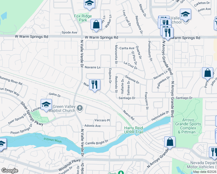 map of restaurants, bars, coffee shops, grocery stores, and more near in Henderson