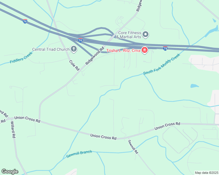 map of restaurants, bars, coffee shops, grocery stores, and more near 3488 Borum Drive in Winston-Salem