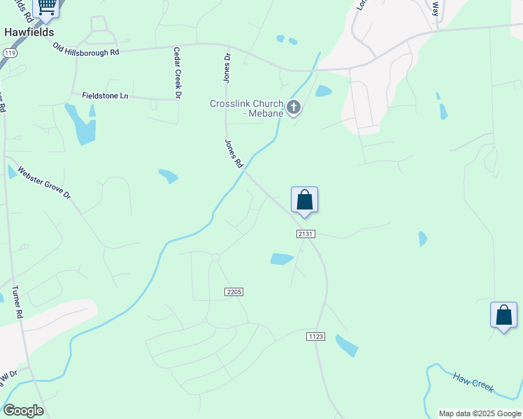 map of restaurants, bars, coffee shops, grocery stores, and more near Hardwick Drive in Raleigh