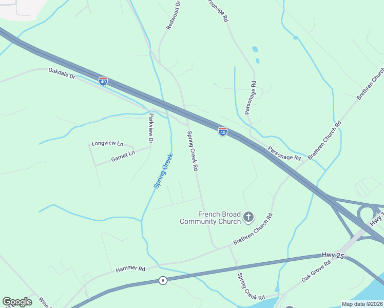 map of restaurants, bars, coffee shops, grocery stores, and more near 1208 Spring Creek Rd in Dandridge