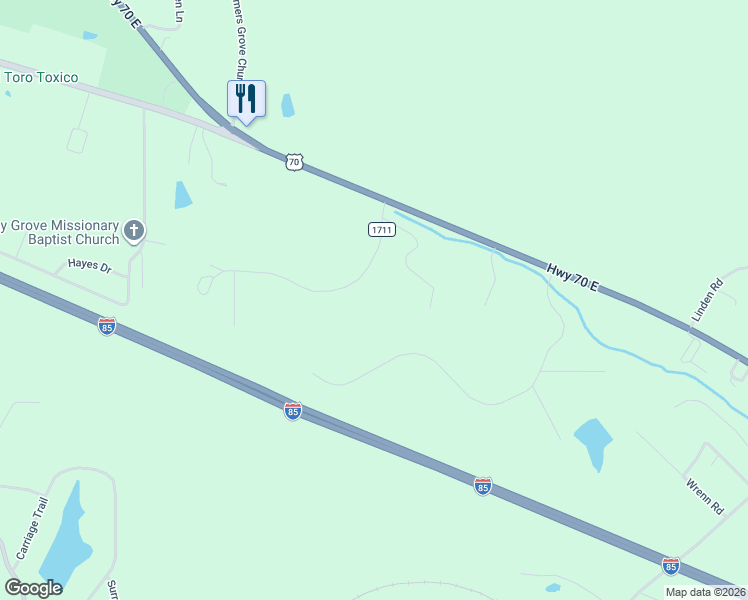 map of restaurants, bars, coffee shops, grocery stores, and more near 3400 Seven Springs Road in Hillsborough