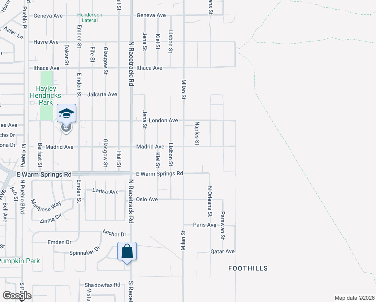 map of restaurants, bars, coffee shops, grocery stores, and more near 259 Milan Street in Henderson
