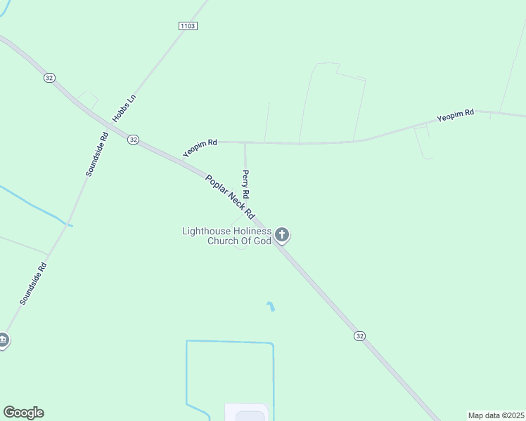 map of restaurants, bars, coffee shops, grocery stores, and more near 121 Perry Road in Edenton