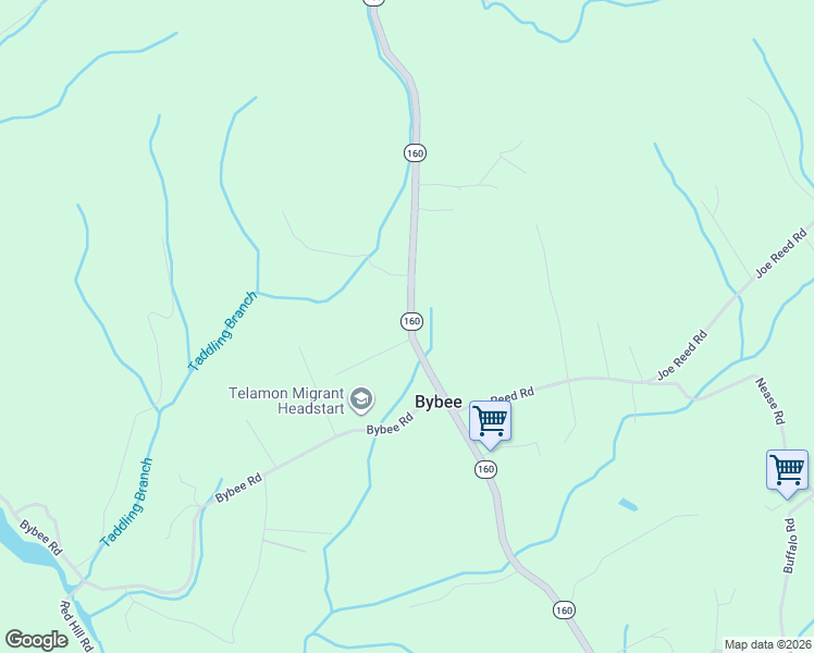 map of restaurants, bars, coffee shops, grocery stores, and more near 1635 Tennessee 160 in Newport