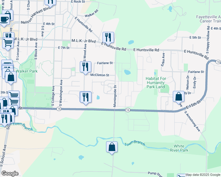 map of restaurants, bars, coffee shops, grocery stores, and more near 1142 Lightship Way in Fayetteville