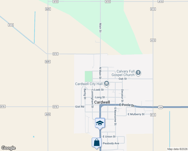 map of restaurants, bars, coffee shops, grocery stores, and more near 108 Hicks Street in Cardwell